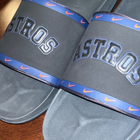 Nike Houston Astros MLB Offcourt Slides Black/Blue DH6978-001 Men’s Size 13 NWT - Picture 2 of 11